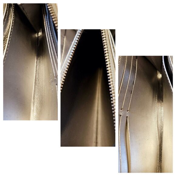 Louis Vuitton (Authentic) Silver Metallic Suhali Long Zippy Wallet w/ Dust Cover - Picture 8 of 10